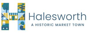 A logo for Halesworth - Reading Halesworth - A Historic Market Down