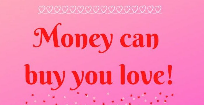 Pink Rectangle money can buy you love