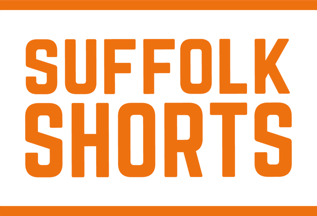 An orange graphic reading Suffolk Shorts for INK Festival 2023