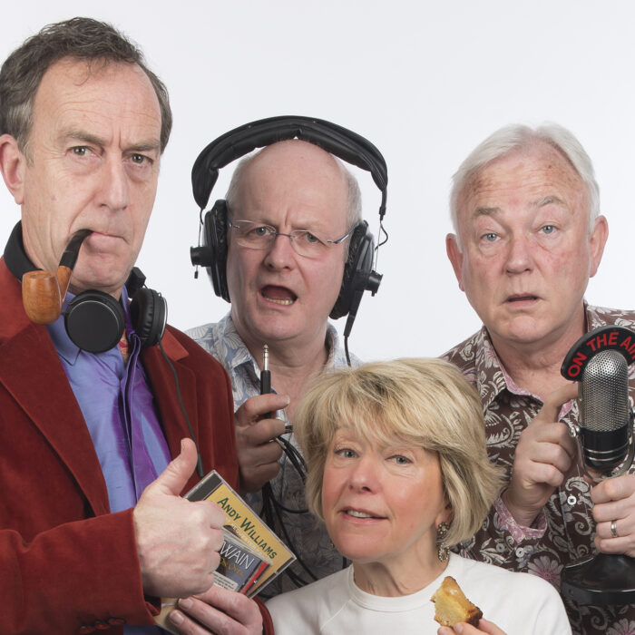 Close up of the 4 members of the Radio Active team
